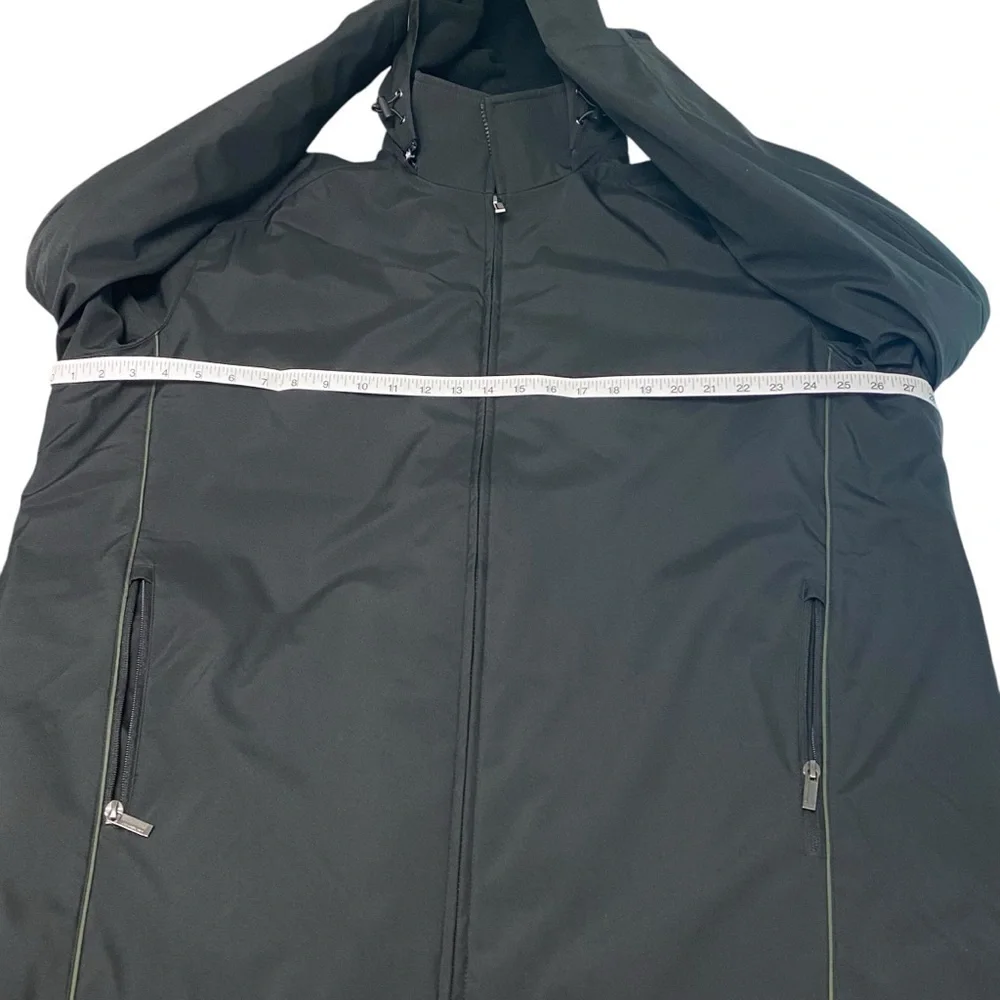 Weatherproof Mens Outerwear Black Quilted‎ Lining Removable Hood Pockets XXL